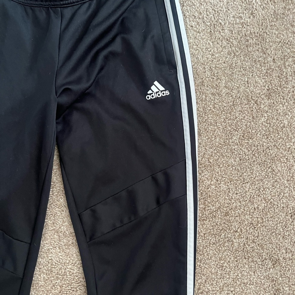 Adidas Black and White Sweatpants with Iconic Stripes - Picture 3 of 7
